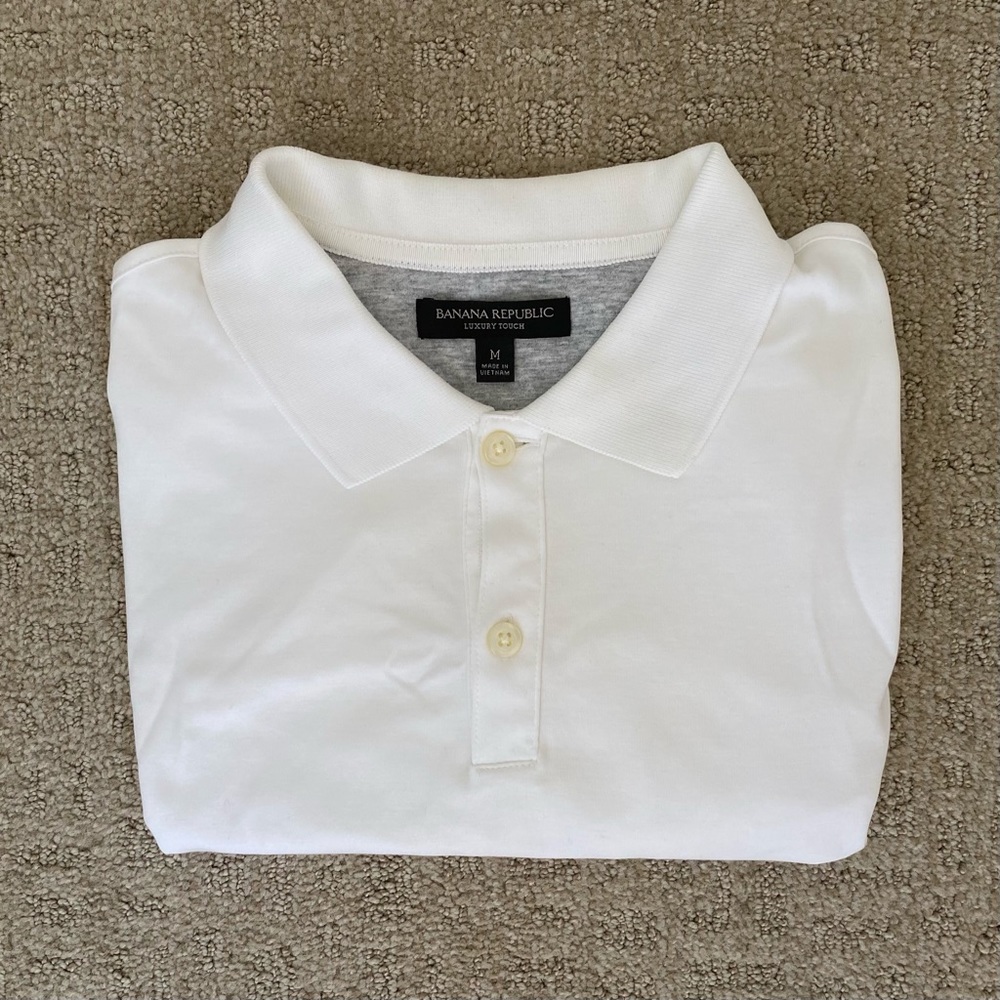 Banana Republic Luxury Touch Polo, White